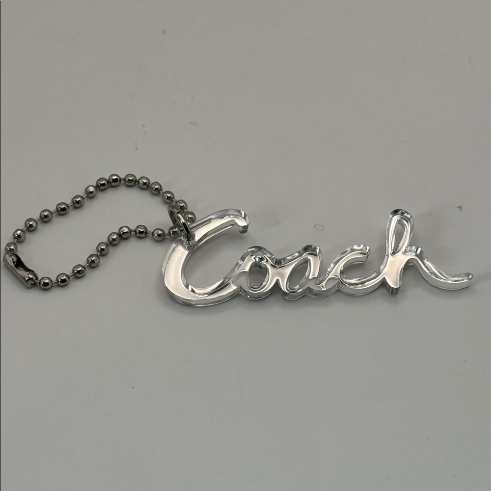 Coach Acrylic Script Hang Tag